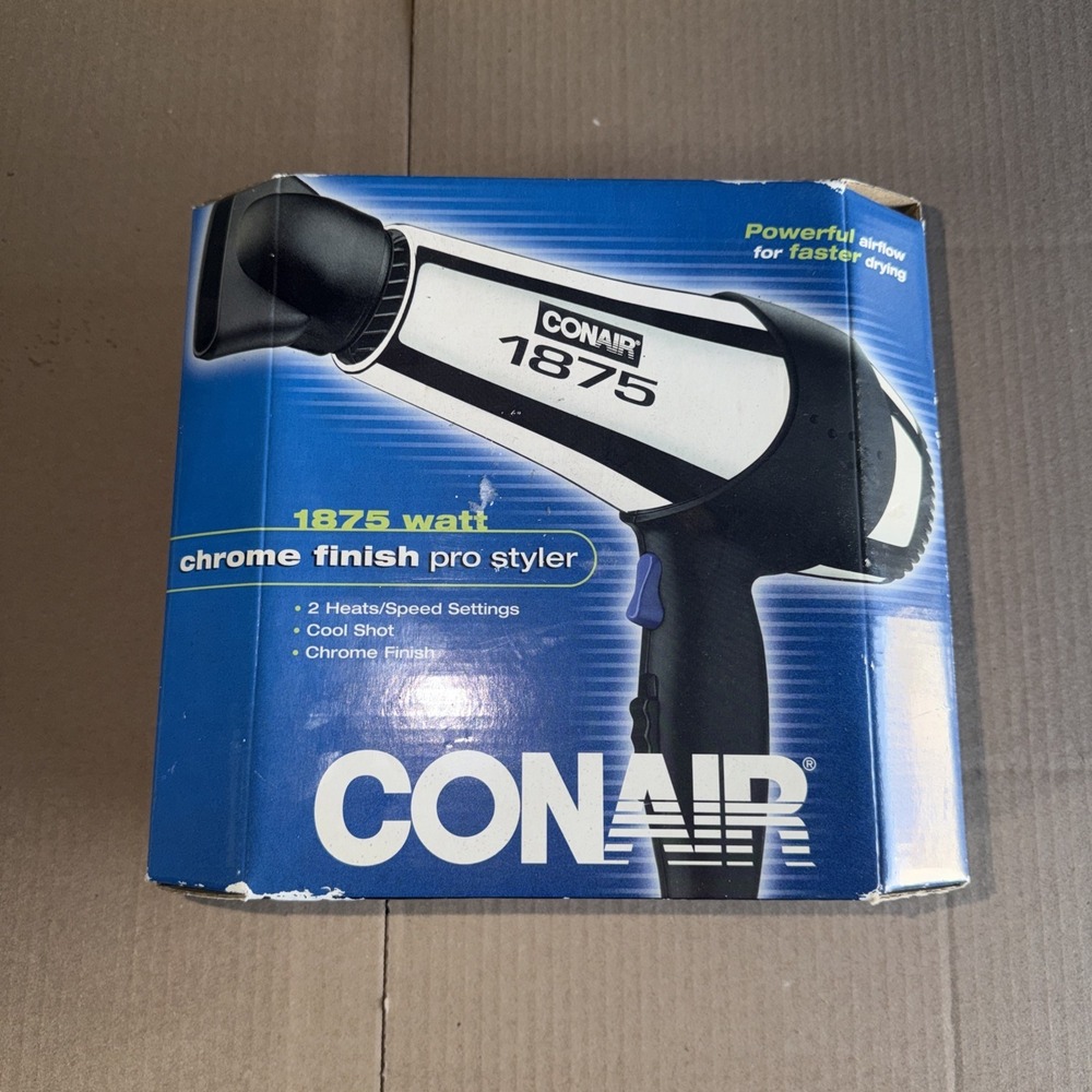 Conair Chrome 1875 Watt Hair Dryer Model 070RACHD
